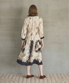 GRACE CONTINENTAL スカーフプリントシャツワンピース