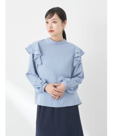 earth music&ecology フリルスリーブブラウス