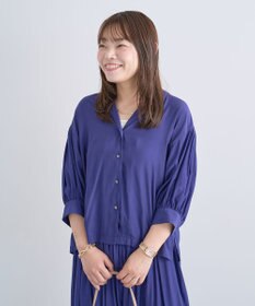 Green Parks 接触冷感シルキータッチローンオープンカラーシャツ