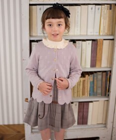 ANY KIDS ビジュー付き ベロアリボンカチューシャ