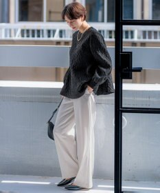 23区 【VERY3月号掲載/洗える】TRコンフォートストレッチ ワイドパンツ