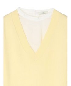 earth music&ecology ＳＥＴ２点Ｖネックベスト＋スタンドカラーチュニック