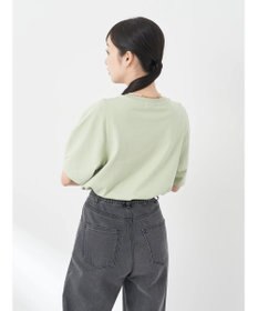 earth music&ecology フォルムスリーブ刺繍ロゴＴＥＥ