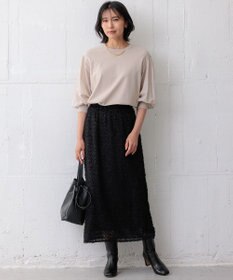 23区 【洗える】ヘアリーカットジャカード スカート