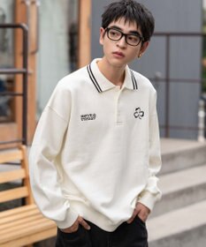 WEGO 【ユニセックス着用ITEM/MLサイズ展開】モチーフロゴポロスウェット