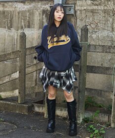 WEGO 裏起毛グラフィックビッグプルパーカー