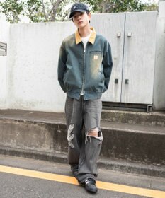 WEGO ワーカーズWジップデニムブルゾン