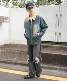 WEGO ワーカーズWジップデニムブルゾン