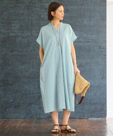 自由区 【WEB限定・洗える・XSサイズあり】シャドウサッカー ワンピース