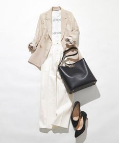 ANY SIS L 【洗える】2wayストレッチジョーゼットロゴ ロンT