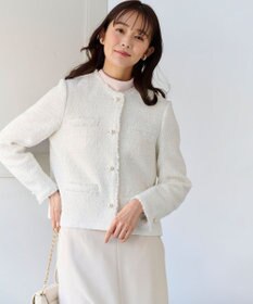 組曲 【KUMIKYOKU NAVY】ファンシーツイード 2WAYジャケット