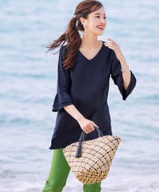 Tiaclasse シーグラスチェックバッグ