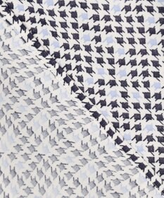 23区 【洗える】ライトバックサテンアムンゼン ハウンドトゥース プリント ブラウス