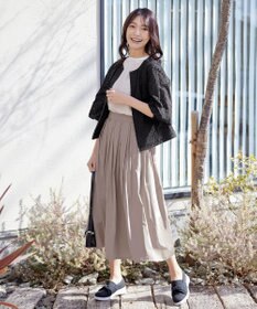 Tiaclasse L 【洗える】パンチングレースブルゾン