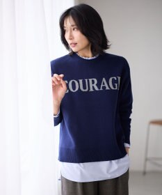 ANY 【洗濯機可】スウェットライクロゴニット