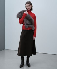 BEIGE， BOW / ウールリバー フレアスカート