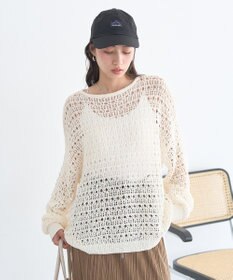 earth music&ecology メッシュニットプルオーバー