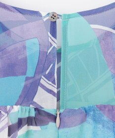 GRACE CONTINENTAL アールデコリゾートプリントワンピース