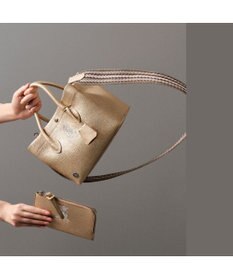 A.D.M.J. 【牛革】メタリックレザー/キューブトート21cm