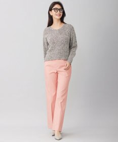 自由区 【洗える】カラーミックスリネン ニット