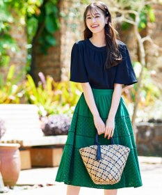 Tiaclasse シーグラスチェックバッグ