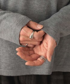 WEGO リングドットヘンリーネックプルオーバー