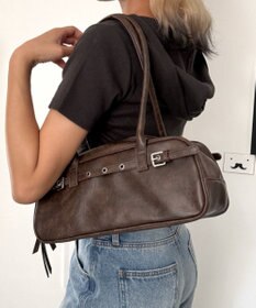 WEGO ベルトデザインボストンバッグ