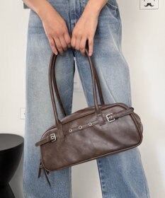 WEGO ベルトデザインボストンバッグ