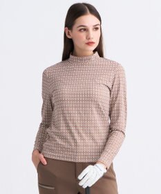 23区GOLF 【WOMEN】モノグラムプリントモックネック