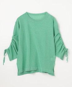 ANY L シアーシャーリングスリーブニット