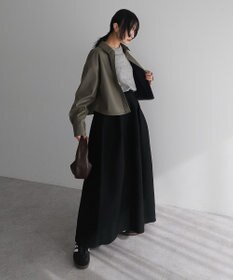 Green Parks ショート丈フェイクレザーシャツ