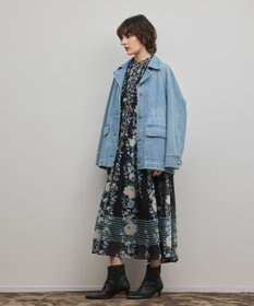 GRACE CONTINENTAL フラワープリントティアードワンピース