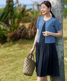 Tiaclasse シーグラスチェックバッグ