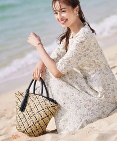 Tiaclasse シーグラスチェックバッグ