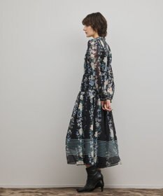 GRACE CONTINENTAL フラワープリントティアードワンピース