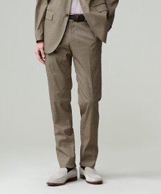 J.PRESS MEN 感動！？上品な見た目に着心地抜群なセットアップ【MECHANICAL】【超軽量 / 清涼感 / 洗える】ハイパワーストレッチ リネンルックパンツ ベージュ系