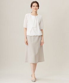 自由区 【セットアップ対応・UVカット・接触冷感・洗える】ライトストレッチフレア スカート