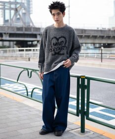 WEGO 【ユニセックス着用ITEM/MLサイズ展開】シャギーグラフィックプルオーバー