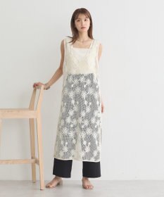 earth music&ecology コード刺繍ベスト