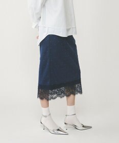 GRACE CONTINENTAL ドットチュールタイトスカート