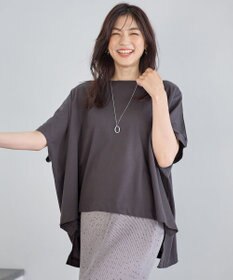 ANY ハイツイストコットンポンチョ風Tシャツ