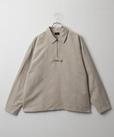 WEGO フェイクスウェードハーフZIPシャツ（LS）
