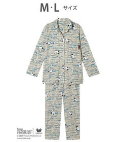 WACOAL ワコール_リラックス＆スリープ パジャマ 長袖 長ズボン オーガニックコットン100%(本体) PEANUTS スヌーピー レディース FDX552 /ワコール