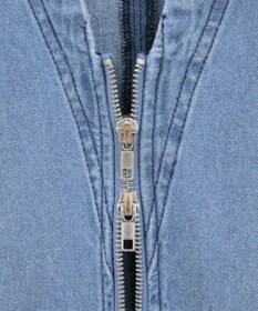 Green Parks ・ＳＵＧＡＲ　ＳＰＯＯＮ　Ｗ－ＺＩＰデニムミニワンピ