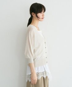 YECCA VECCA シアーニットVネックカーディガン