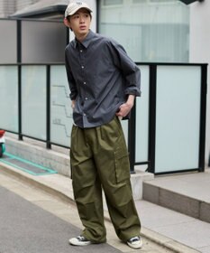 WEGO 【ユニセックス着用ITEM/MLサイズ展開】クロップドブロードシャツ