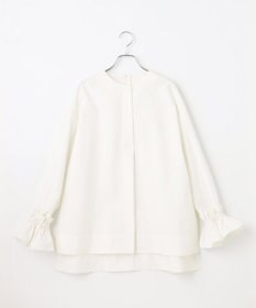 #Newans 【セレモニーにも】＜亀恭子さんコラボ＞下から着られちゃう！シュシュ付き2WAYカフスシャツ