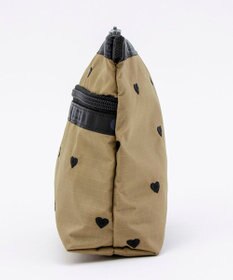 LeSportsac COSMETIC CLUTCH/モカブラックハートエンブロイダリー