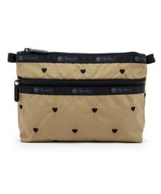 LeSportsac COSMETIC CLUTCH/モカブラックハートエンブロイダリー