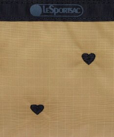 LeSportsac COSMETIC CLUTCH/モカブラックハートエンブロイダリー